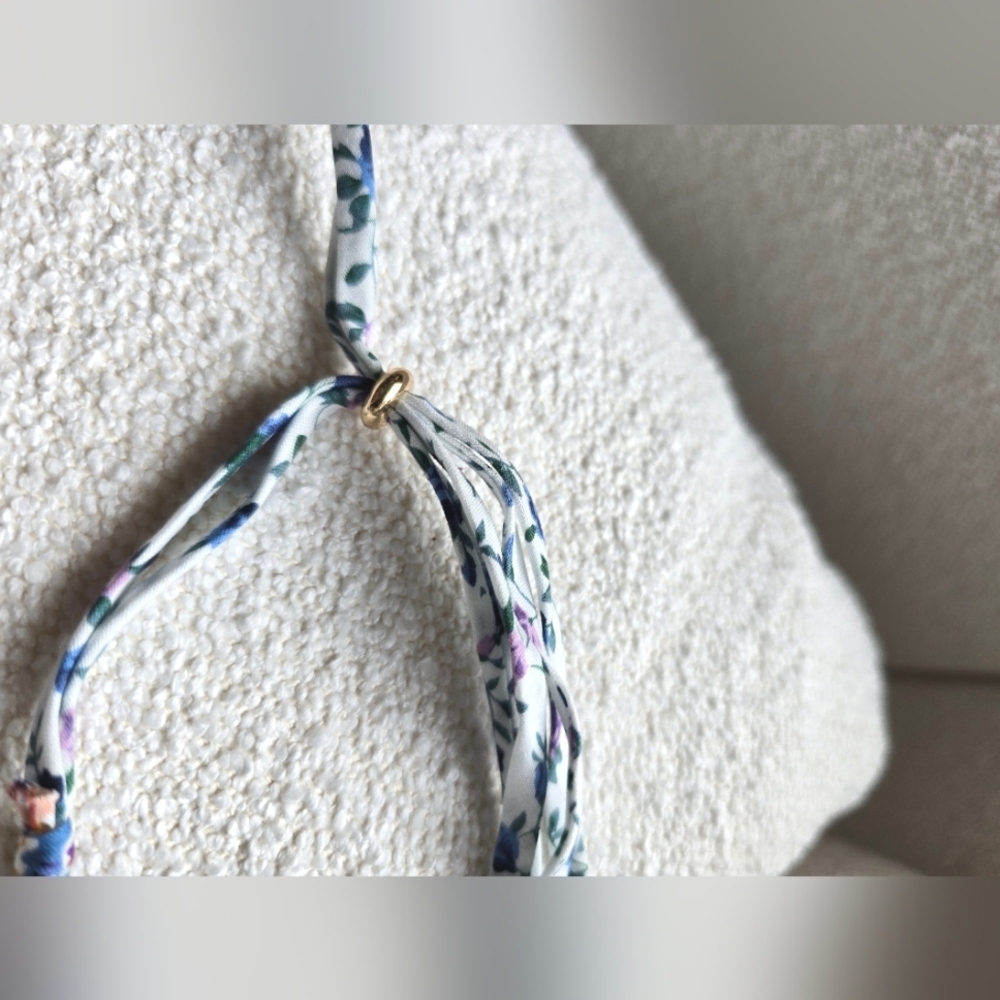 Ariana Ost (@ Free People), The Era Strand Necklace, Blue/White/Shell -NEW!!! - Picture 8 of 11